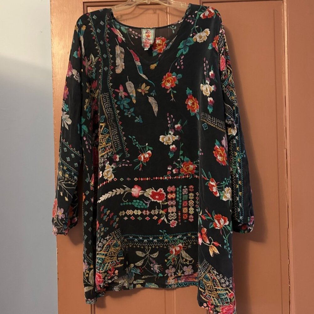 Johnny Was long-sleeved rayon tunic Size 1X